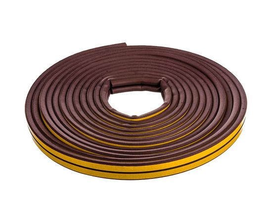 Самоклеящийся уплотнитель Remontix D 12 м, коричневый REMDВ00012 