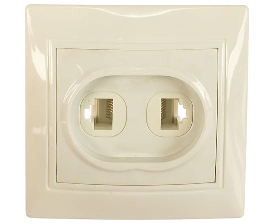Компьютерная розетка UNIVersal Севиль 2-ая белая 1086 