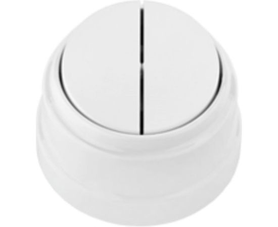 Выключатель Bylectrica 2-клавишный 6А ОУ, серия РЕТРО, белый, А56-2212 