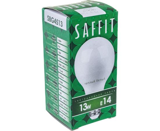 Светодиодная лампа SAFFIT SBG4513 13W 2700K 230V E14 G45 55157 – изображение 2
