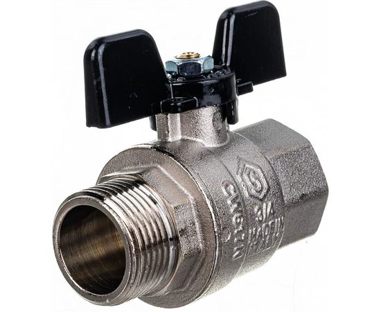 Шаровой полнопроходной кран STOUT ВР/НР, ручка бабочка 3/4 RG008Q0BRA8ES0 – изображение 2