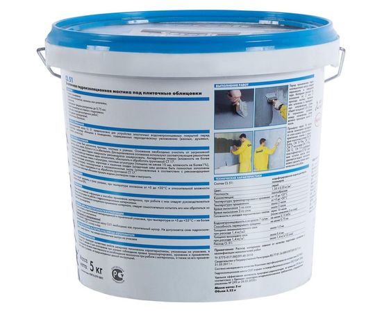 Гидроизоляция эластичная полимерная CL 51 5 кг Ceresit 23 682 – изображение 2