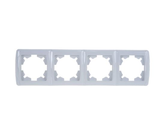Рамка UNIVersal Маргарита 4-х местная, горизонтальная, белый МР004Г – изображение 4