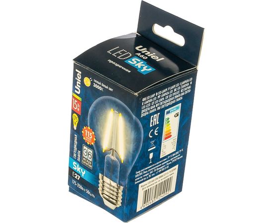 Светодиодная лампа Uniel LED-A60-15W/3000K/E27/CL PLS02WH UL-00005849 – изображение 3