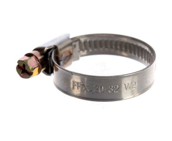 Обжимной хомут Госкреп 9 мм, нержавеющая сталь, 20-32 мм, 2 шт. 11-0013830 – изображение 2