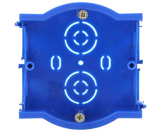 Промежуточный подрозетник ЭРА UniPost 68х45мм для твердых стен синий IP30 Б0039062 – изображение 3