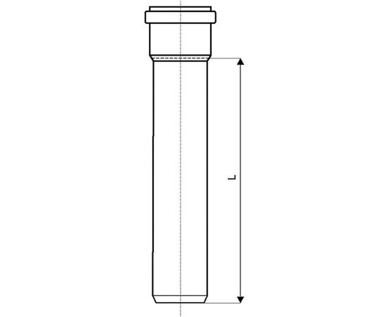 Труба однораструбная канализационная HTEM 110х1000 Ostendorf 115040 – изображение 2