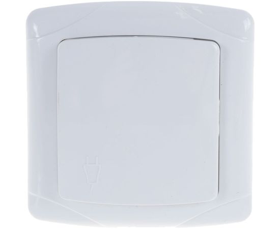 Розетка UNIVersal Маргарита с/з с крышкой, белая М0029 – изображение 2