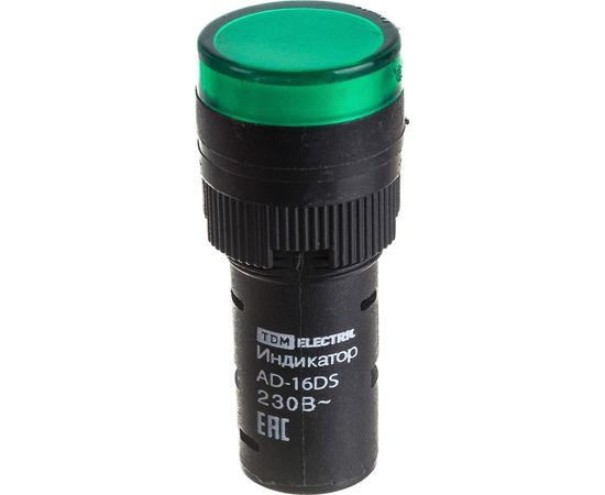 Лампа TDM AD-16DS LED матрица, d16мм, зеленый, 230В, АС SQ0702-0073 – изображение 2