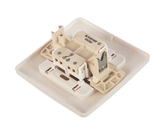 1-клавишный переключатель Schneider Electric BLANCA 10А, 250B, МОЛОЧНЫЙ BLNVS010602 – изображение 2