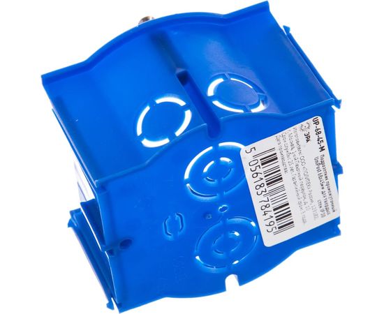 Промежуточный подрозетник ЭРА UniPost 68х45мм для твердых стен синий IP30 Б0039062 – изображение 4