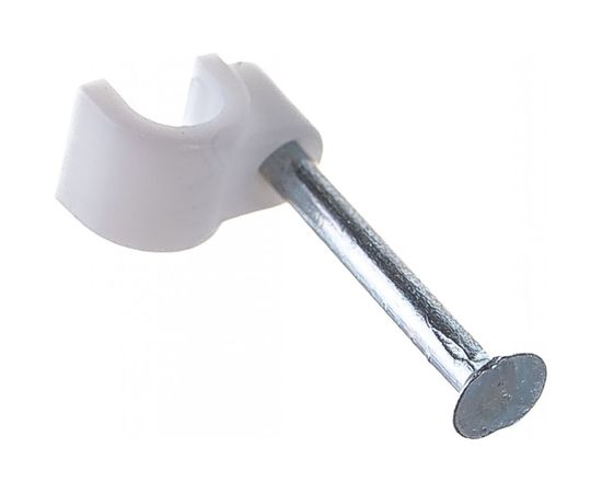 Круглая скоба с гвоздем Зубр для крепления кабеля 3мм, 50шт 45111-03 – изображение 2