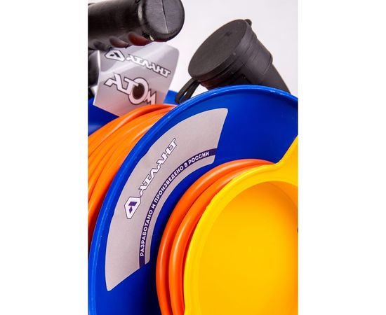 Удлинитель АТЛАНТ ПВС Атом 2х1,5 40м на садовой катушке 40279 – изображение 4