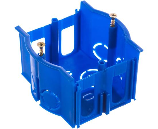 Промежуточный подрозетник ЭРА UniPost 68х45мм для твердых стен синий IP30 Б0039062 – изображение 2