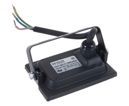 Светодиодный прожектор Volpe ULF-Q513 10W/RED IP65 220-240В BLACK UL-00005810 – изображение 4