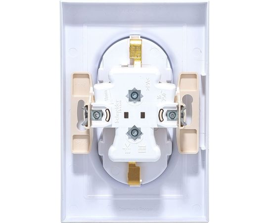 Двухместная розетка Schneider Electric ATLAS DESIGN с заземлением 16А в сборе жемчуг ATN000424 – изображение 4