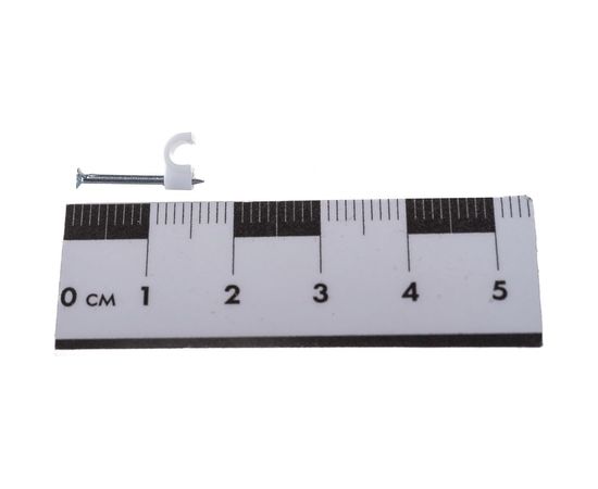 Круглая скоба с гвоздем Зубр для крепления кабеля 3мм, 50шт 45111-03 – изображение 4