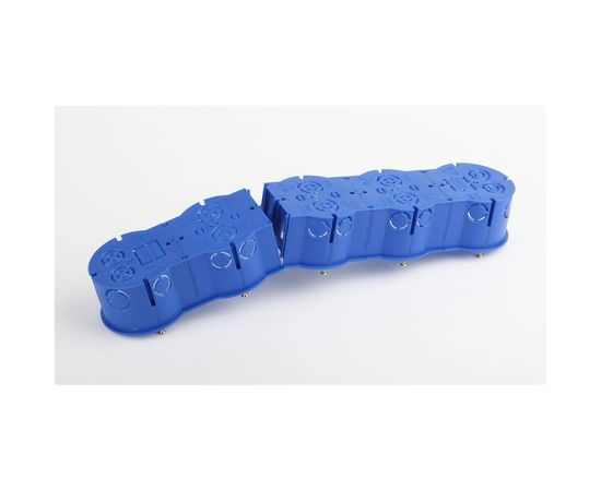 Промежуточный подрозетник ЭРА UniPost 68х45мм для твердых стен синий IP30 Б0039062 – изображение 5