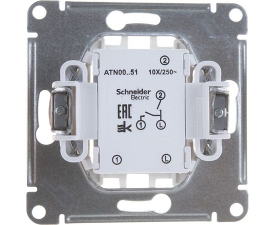 2-клавишный механизм выключателя Schneider Electric ATLAS DESIGN сх.5 10АХ белый ATN000151 – изображение 2