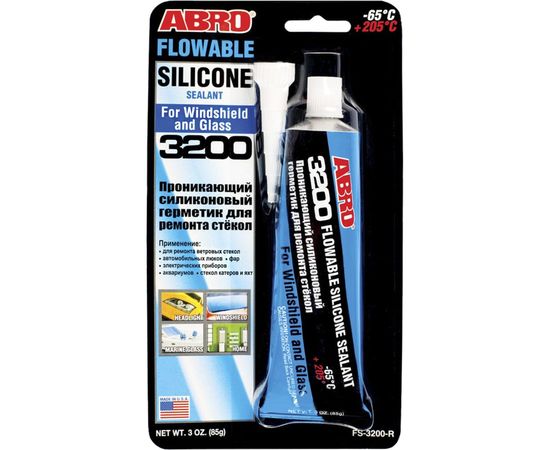 Силиконовый проникающий герметик для ремонта стекол ABRO INDUSTRIES INC Abro 85 г FS-3200 
