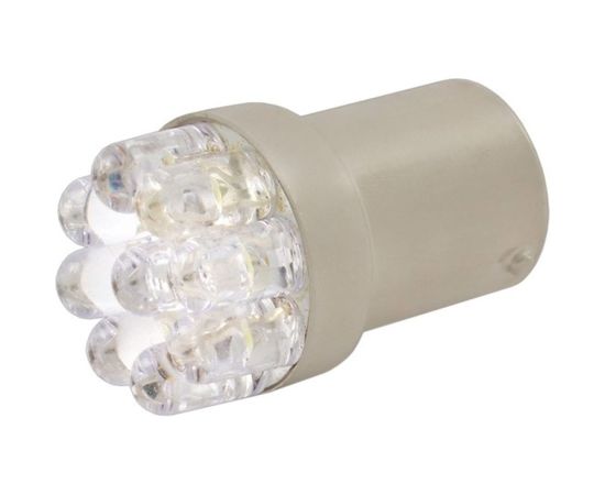 Автолампа диод S25 P21W 7 LED диодов BA15s 1-контурная белая SKYWAY S08201195 