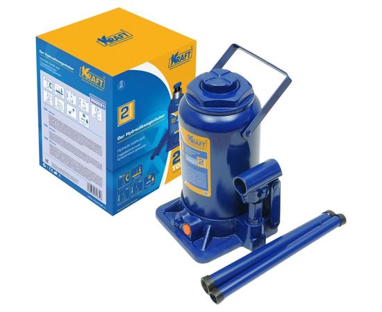 Бутылочный домкрат KRAFT 20 т, min 242mm-max 460mm KT 800021 