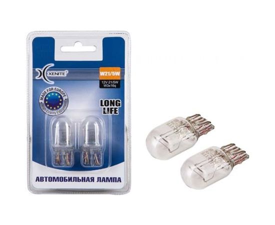 Автомобильная лампа XENITE W21, 5W W3x16q, LONG LIFE, 12V, 2 шт. 1007114 