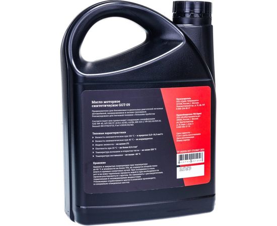 Моторное масло Gigant синтетическое, 4л GGT-09 – изображение 3