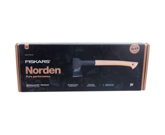 Набор Fiskars: топор Norden N12 NC COC 021366 FSC Mix + точилка 1052277 – изображение 6