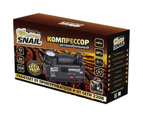 Автомобильный компрессор с фонариком Golden Snail GS9218 – изображение 2