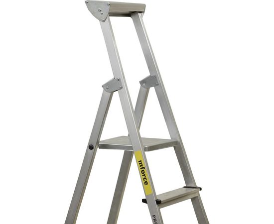 Алюминиевая стремянка с алюминиевым лотком Inforce 7 ступеней СП-01-07 – изображение 5