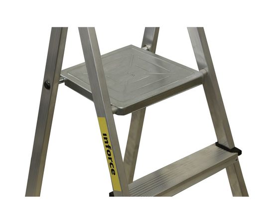 Алюминиевая стремянка с алюминиевым лотком Inforce 7 ступеней СП-01-07 – изображение 4
