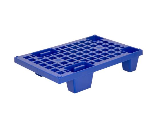 Перфорированный паллет на ножках, синий 600х400х130 мм Тара.ру 14993 