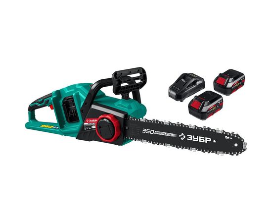 Бесщеточная цепная пила ЗУБР 2x18 В, 4 А*ч ПЦЛ-3635-42 