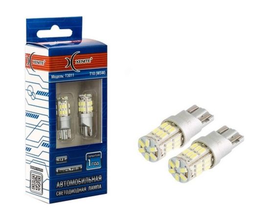 Автомобильная лампа XENITE T3011 12V/Т10 W5W, Яркость 210 LM, 2 шт. 1009419 