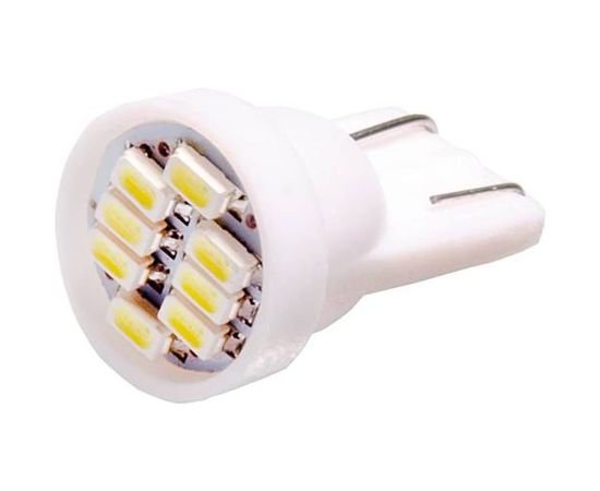 Автолампа диод SKYWAY T10 W5W 8 SMD диодов 1-конт без цоколя белая S08201130 