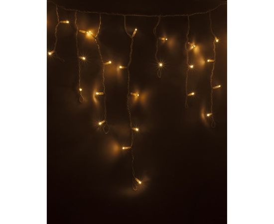 Гирлянда Neon-Night АЙСИКЛ бахрома, 4.8х0.6м, белый ПВХ, 176 LED ТЕПЛО-БЕЛЫЕ 255-138 
