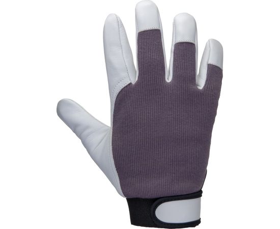 Кожаные перчатки Jeta Safety Winter Mechanic, цвет черный/белый JLE305-8/M – изображение 2