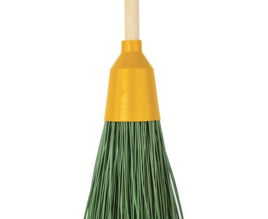 Синтетическая круглая метла ЛАЙМА ПРИМА EXPERT 4 кольца, с черенком, 120 см, пластик 605369 – изображение 4