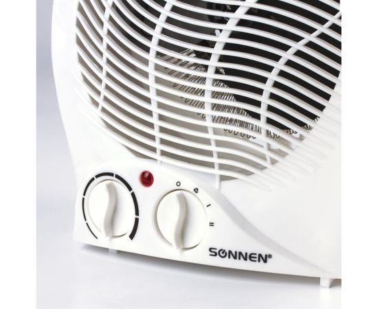 Тепловентилятор SONNEN F-200, 1000/2000 Вт, 2 режима работы, белый, 453493 – изображение 3