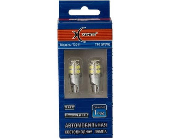 Автомобильная лампа XENITE T3011 12V/Т10 W5W, Яркость 210 LM, 2 шт. 1009419 – изображение 2