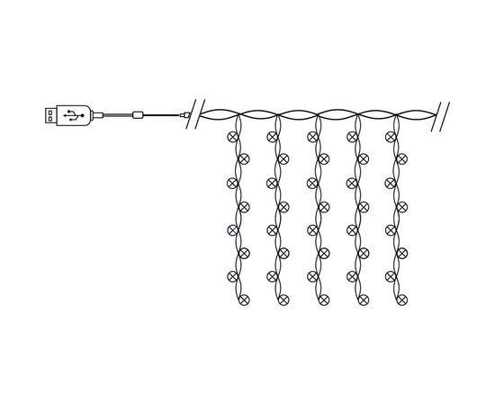 Светодиодная гирлянда FERON CL591, занавес 3x3м 41639 – изображение 5