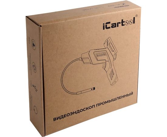 Промышленный видеоэндоскоп iCartool 2Мп, 1920x1080, 4.3"", 1м, 5.5мм сменный зонд IC-V112 – изображение 2