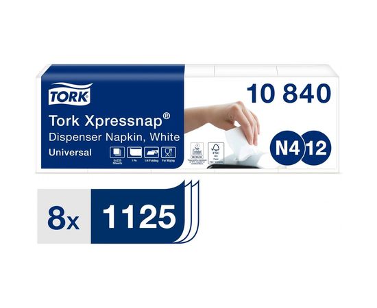 Диспенсерные салфетки TORK Universal сложение Interfold, белые, N4 10840 21889 