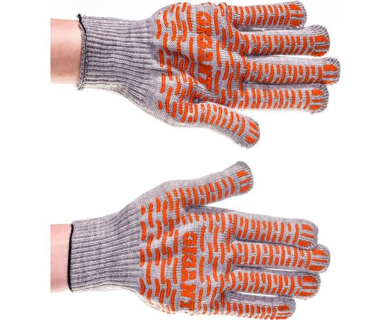 Утепленные акриловые перчатки с начесом Gigant с ПВХ нанесением, 10 класс, 10 пар GHG-08-1 