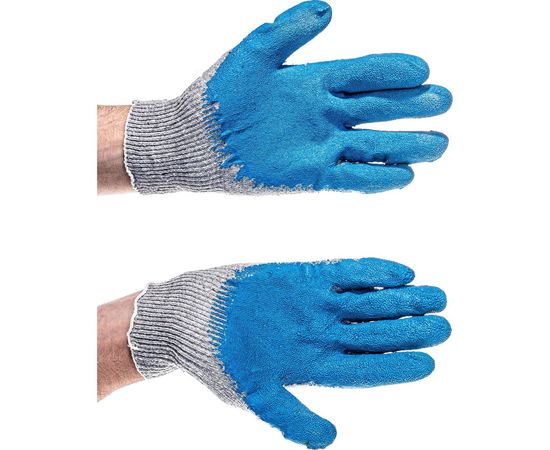 Трикотажные перчатки с рельефным латексным покрытием Gigant, 13 класс, 10 пар GHG-04-1 