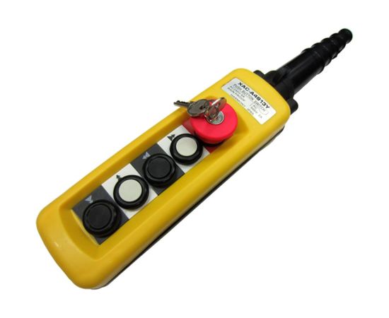 Пульт 4 кнопки, 2 ступенчатые кнопки + СТОП БУТОН + ключ EURO-LIFT 00012433 