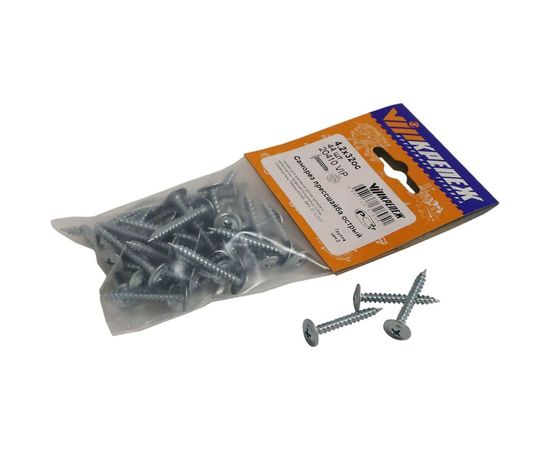 Саморез VIPкрепеж прессшайба острая 40 шт 20410 VIPL 