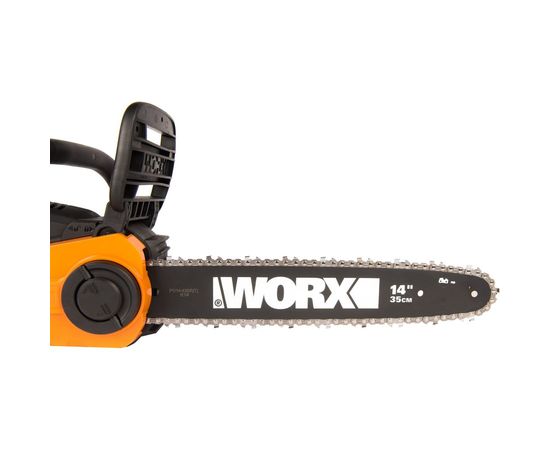 Бесщеточная цепная аккумуляторная пила WORX 40 В, 2х2.0 А*ч, двойное ЗУ 2x2A WG384E – изображение 4