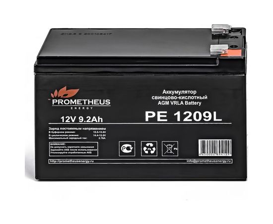 Батарея аккумуляторная Prometheus (9.2 Ач; 12 В) Prometheus energy PE1209L – изображение 3